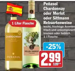 HIT Peñasol Chardonnay oder Merlot oder Sittmann Rebsortenweine Angebot