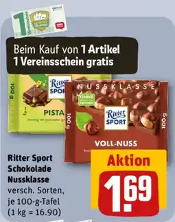 nahkauf Ritter Sport Schokolade Nussklasse Angebot