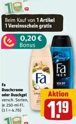 nahkauf Fa Duschcreme oder Duschgel Angebot