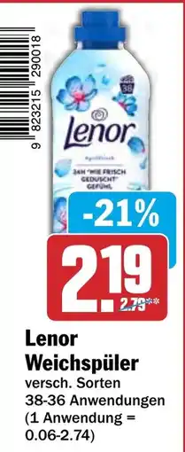 HIT Lenor Weichspüler Angebot