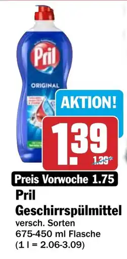 HIT Pril Geschirrspülmittel Angebot