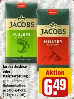 nahkauf Jacobs Auslese oder Meisterrostung gemahlener Bohnenkaffee Angebot