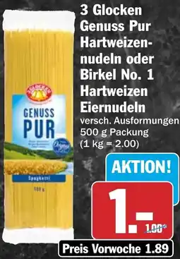 HIT Genuss Pur Hartweizen-Nudeln Angebot