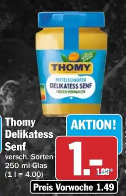 HIT Thomy Delikatess Senf Angebot