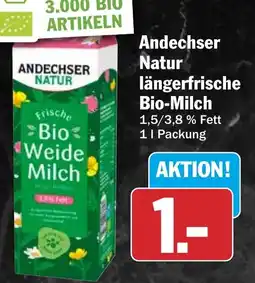 HIT ANDECHSER Natur Bio Weide Milch Angebot