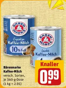 nahkauf Bärenmarke Kaffee-Milch Angebot