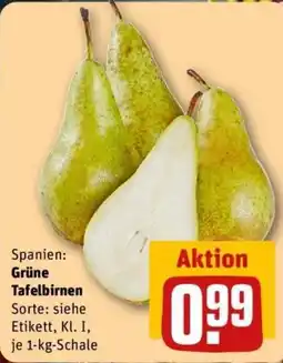 REWE Grüne Tafelbirnen Angebot