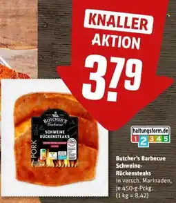 REWE Butcher's Barbecue Schweine-Rückensteaks Angebot