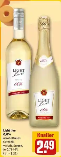 REWE Light live 0,0% alkoholfreies Getränk Angebot