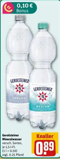 REWE Gerolsteiner Mineralwasser Angebot