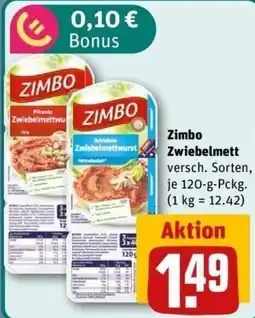 REWE Zimbo Zwiebelmettwurst Angebot