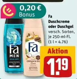 REWE Fa Duschcreme oder Duschgel Angebot