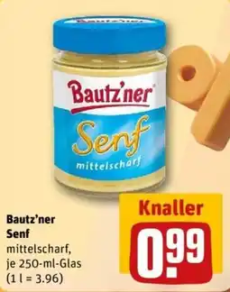REWE Bautz'ner Senf mittelscharf Angebot