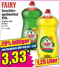 Norma FAIRY Geschirrspülmittel XXL Angebot