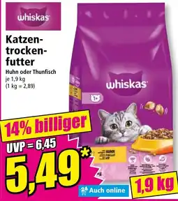 Norma whiskas Katzen-trocken-futter Angebot