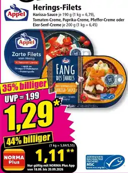 Norma Appel Herings-Filets Angebot