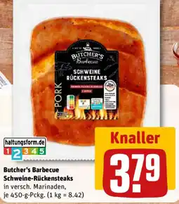 nahkauf Butcher's Barbecue Schweine-Rückensteaks Angebot