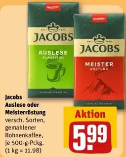 REWE Jacobs Auslese oder Meisterröstung Angebot