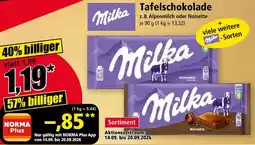 Norma Milka Tafelschokolade Angebot