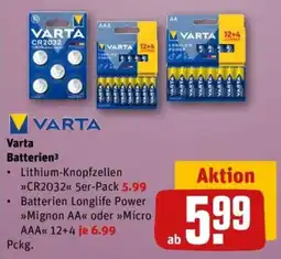 REWE Varta Batterien Angebot