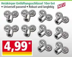 Norma Heizkörper Entlüftungsschlüssel Angebot