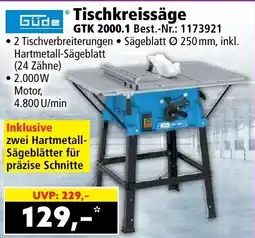 Norma Güde Tischkreissäge GTK 2000.1 Angebot