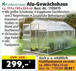Norma Alu-Gewächshaus Angebot