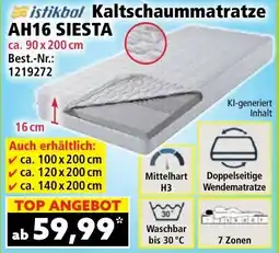 Norma istikbal Kaltschaummatratze AH16 SIESTA Angebot