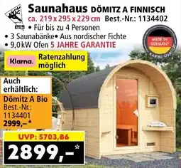 Norma Saunahaus DÖMITZ A FINNISCH Angebot