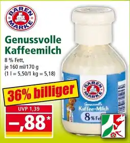 Norma Bären Marke Genussvolle Kaffeemilch Angebot