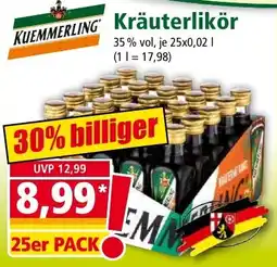 Norma Kräuterlikör KUEMMERLING Angebot