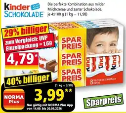 Norma Kinder SCHOKOLADE Angebot