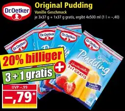 Norma Dr.Oetker Original Pudding Vanille Geschmack Angebot