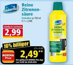 Norma Saubermax Reine Zitronensäure Angebot
