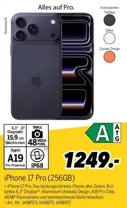 MEDIMAX iPhone 17 Pro (256GB) Angebot