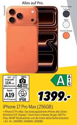 MEDIMAX iPhone 17 Pro Max (256GB) Angebot
