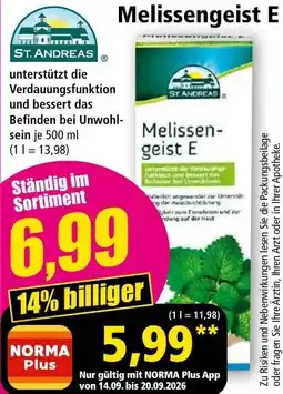 Norma Melissengeist E Angebot