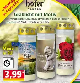Norma hofer Kerzen Grablicht mit Motiv Angebot
