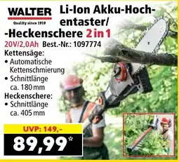 Norma WALTER Li-Ion Akku-Hochentaster/-Heckenschere 2in1 Angebot
