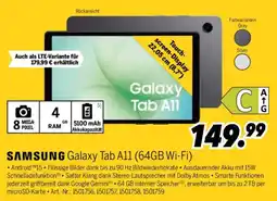 MEDIMAX SAMSUNG Galaxy Tab A11 (64GB Wi-Fi) Angebot