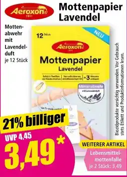 Norma Aeroxon Mottenpapier Lavendel Angebot