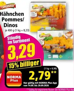Norma Hähnchen Pommes/Dinos Angebot