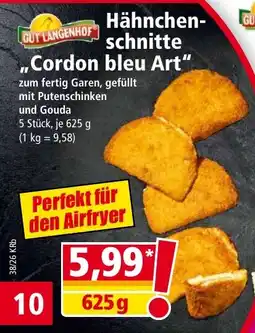 Norma GUT LANGENHOF Hähnchenschnitte "Cordon bleu Art" Angebot