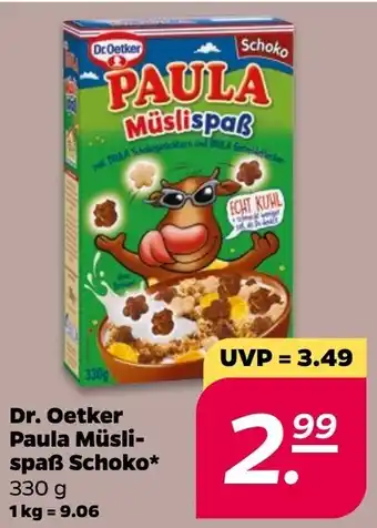 NETTO Dr. Oetker Paula Müslispaß Schoko 330g Angebot