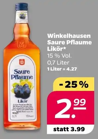 NETTO Winkelhausen Saure Pflaume Likör 0,7L Angebot