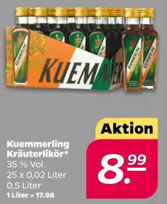 NETTO Kuemmerling Kräuterlikör 25x0,02L Angebot