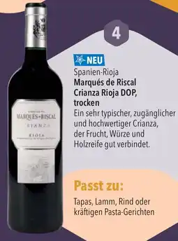 CITTI Markt Marqués de Riscal Crianza Rioja DOP, trocken Angebot