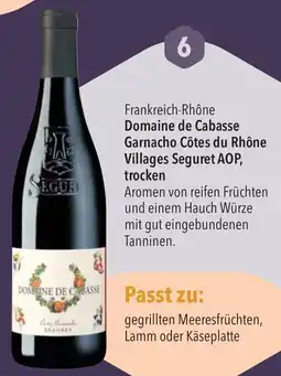 CITTI Markt Domaine de Cabasse Garnacho Côtes du Rhône Villages Seguret AOP, trocken Angebot