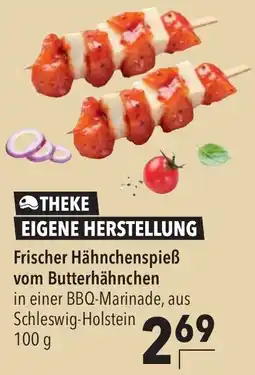 CITTI Markt THEKE EIGENE HERSTELLUNG Frischer Hähnchenspieß vom Butterhähnchen Angebot