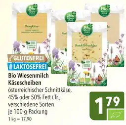 CITTI Markt Bio Wiesenmilch Käsescheiben Angebot